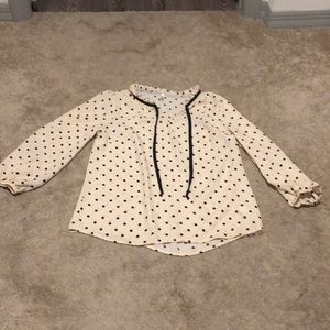 Polka dot long Sleeve Chiffon Top